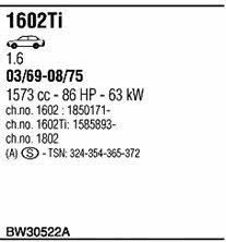 BW30522A Walker Exhaust system
