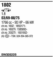 BW30522B Walker Exhaust system