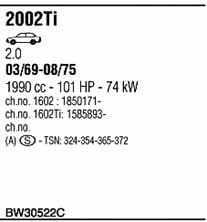 BW30522C Walker Exhaust system