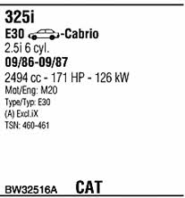 BW32516A Walker Exhaust system