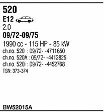 Walker BW52015A Exhaust system BW52015A
