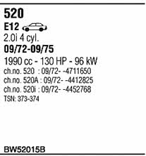 Walker BW52015B Exhaust system BW52015B