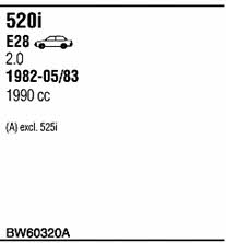  BW60320A Exhaust system BW60320A