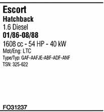 Walker FO31237 Exhaust system FO31237