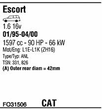 FO31506 Walker Exhaust system