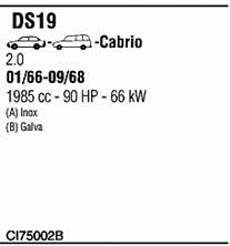 Walker CI75002B Exhaust system CI75002B