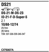 Walker CI75007A Exhaust system CI75007A