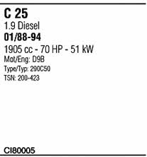  CI80005 Exhaust system CI80005