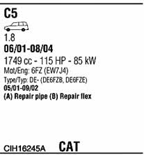 CIH16245A Walker Exhaust system