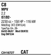 CIH16727 Walker Exhaust system
