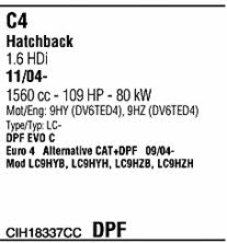  CIH18337CC Exhaust system CIH18337CC