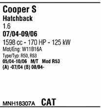 MNH18307A Walker Exhaust system