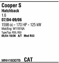 MNH18307B Walker Exhaust system