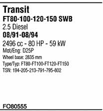 Walker FO80555 Exhaust system FO80555