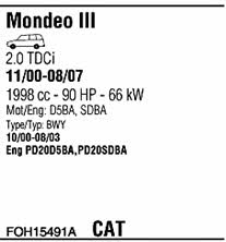 FOH15491A Walker Exhaust system
