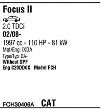 FOH30406A Walker Exhaust system