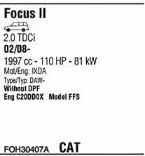 FOH30407A Walker Exhaust system