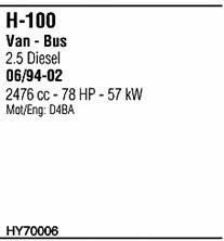 Walker HY70006 Exhaust system HY70006
