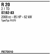  RE72010 Exhaust system RE72010