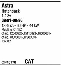 OP45178 Walker Exhaust system