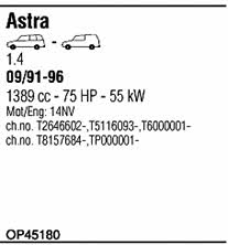 Walker OP45180 Exhaust system OP45180 OP45180 Walker Exhaust system