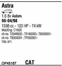Walker OP45187 Exhaust system OP45187 OP45187 Walker Exhaust system