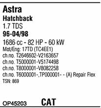 OP45203 Walker Exhaust system