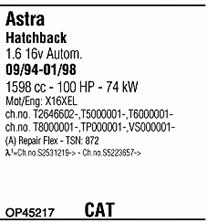 OP45217 Walker Exhaust system