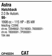 OP45224 Walker Exhaust system
