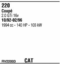 RV22003 Walker Exhaust system