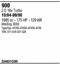  SA60103B Exhaust system SA60103B