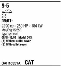 SAH16351A Walker Exhaust system