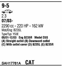 SAH17761A Walker Exhaust system
