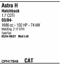 OPH17848 Walker Exhaust system