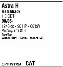 OPH19113A Walker Exhaust system