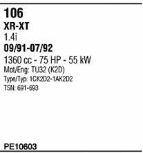 PE10603 Walker Exhaust system