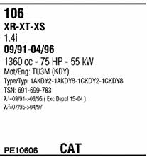 PE10606 Walker Exhaust system