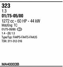 MA40003B Walker Exhaust system