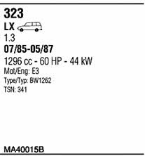 Walker MA40015B Exhaust system MA40015B