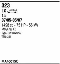 Walker MA40015C Exhaust system MA40015C