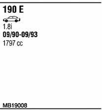 MB19008 Walker Exhaust system