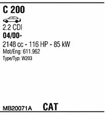 MB20071A Walker Exhaust system