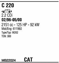 MB22024 Walker Exhaust system