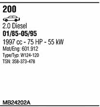  MB24202A Exhaust system MB24202A