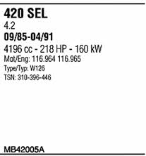 MB42005A Walker Exhaust system