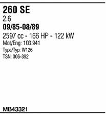 MB43321 Walker Exhaust system
