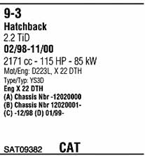  SAT09382 Exhaust system SAT09382