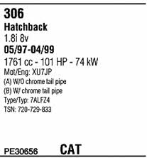 Walker PE30656 Exhaust system PE30656 PE30656 Walker Exhaust system