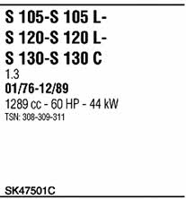  SK47501C Exhaust system SK47501C