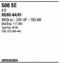  MB50006A Exhaust system MB50006A